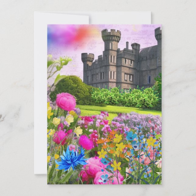 Tarjeta Festiva Jardín del castillo (Anverso)