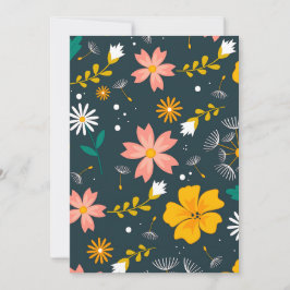 Tarjeta Festiva Jardín floral de la Marina patrón caprichoso de pr