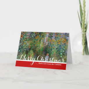 Tarjeta Festiva Jardín Monet Vetheuil Pintura Impresionista