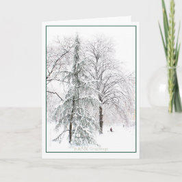 Tarjeta Festiva Jardín Público de Boston: Yuletide de vacaciones