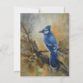 Tarjeta Festiva Jay Bird Postcard