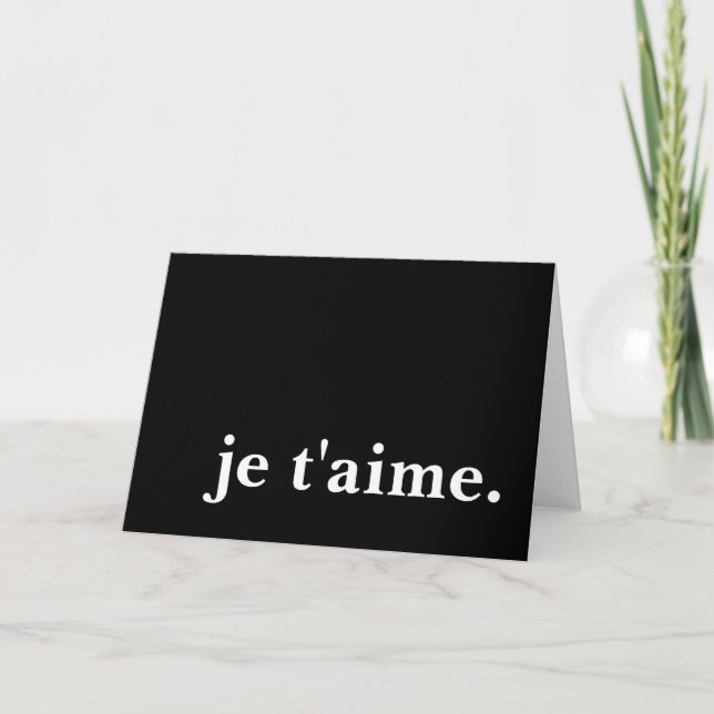 Tarjeta Festiva je t'aime. (Anverso)