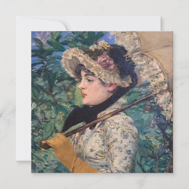 Tarjeta Festiva Jeanne (Primavera) De Édouard Manet (Anverso)