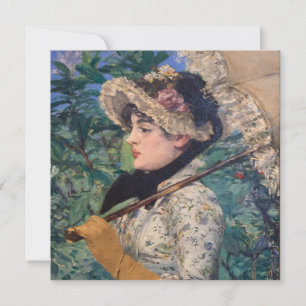 Tarjeta Festiva Jeanne (Primavera) Por Édouard Manet