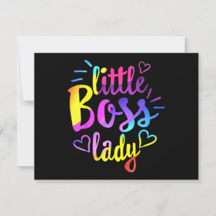 Tarjeta Festiva Jefa Pequeña Señora Niñas Hijas Bebé mini jefa