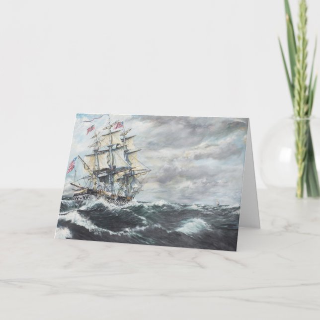 Tarjeta Festiva Jefe de la Constitución de EE.UU. para su fragata  (Anverso)