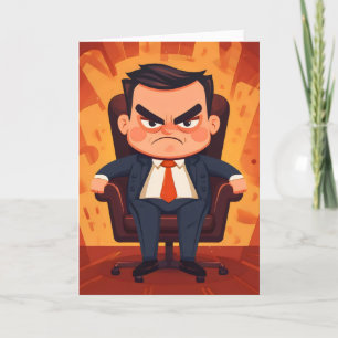 Tarjeta Festiva Jefe Personalizado gracioso