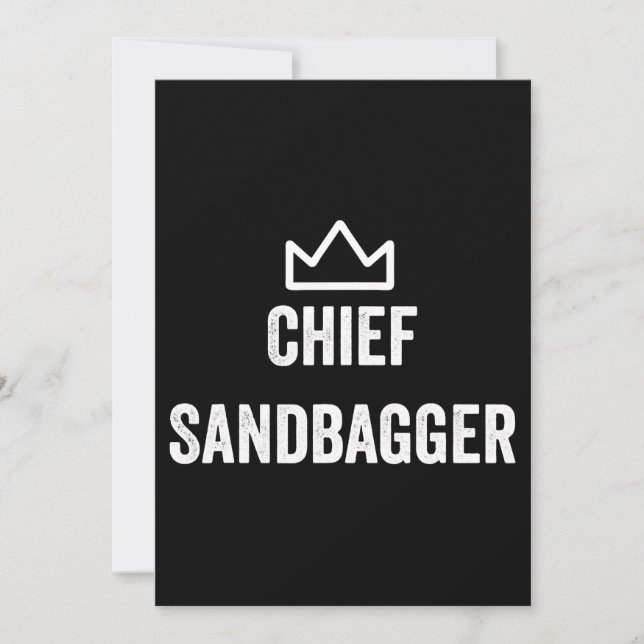 Tarjeta Festiva Jefe Sandbagger Golf Meme Bjj Chess Sandbag (Anverso)