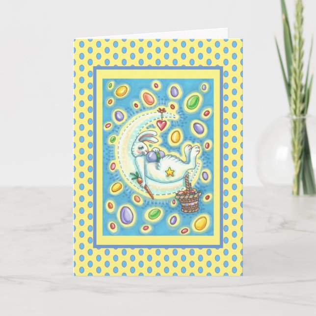 Tarjeta Festiva JELLY BEAN DREAMS EASTER BUNNY GREETING CARD Verse (Anverso)