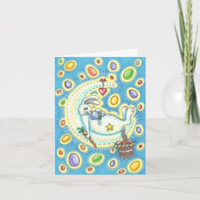 Tarjeta Festiva JELLY BEAN DREAMS EASTER BUNNY GREETING CARD Verse (Anverso)