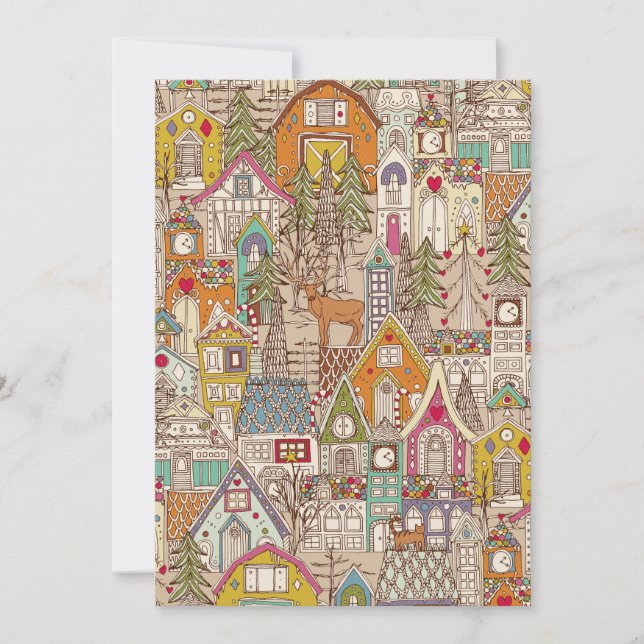 Tarjeta Festiva jengibre vintage (Anverso)