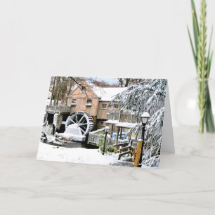 Tarjeta Festiva Jenney Grist Mill en Plymouth, MAMÁES