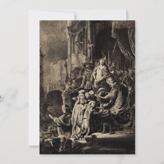 Tarjeta Festiva Jesucristo ante Pilato (Anverso)