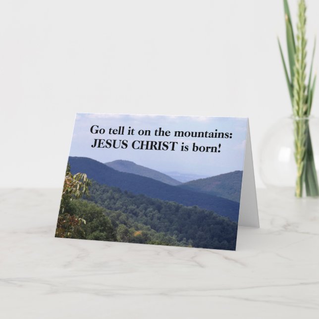 Tarjeta Festiva ¡Jesucristo nació! (Anverso)