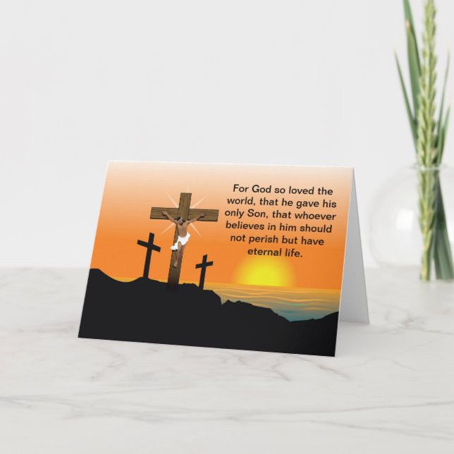 Tarjeta Festiva Jesucristo negro (Anverso)