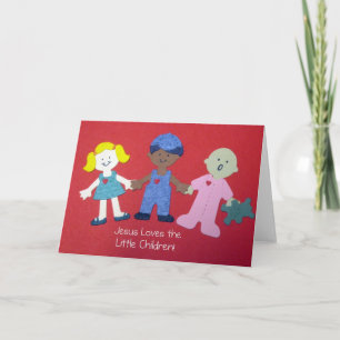 Tarjeta Festiva ¡Jesús ama a los Niños Pequeños!
