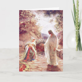 Tarjeta Festiva Jesús Aparece A María Magdalena