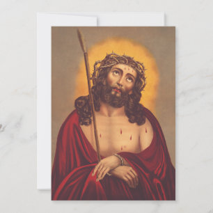 Tarjeta Festiva Jesús Coronado de Espinas Arte Doloroso