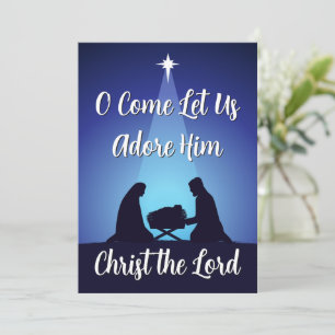 Tarjeta Festiva Jesús en el Pesebre Escena de la Natividad Religio