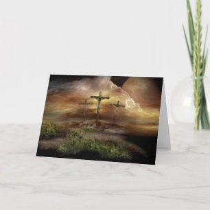 TARJETA FESTIVA JESÚS EN LA CRUZ