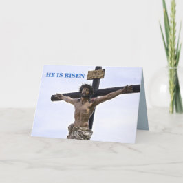 TARJETA FESTIVA JESÚS EN LA CRUZ SE PONE MÁS ORIENTAL