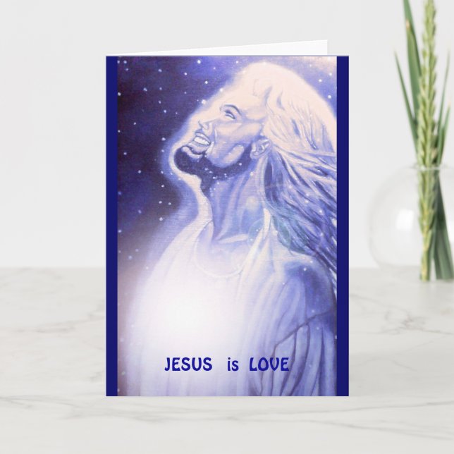 Tarjeta Festiva JESÚS   es AMOR (Anverso)