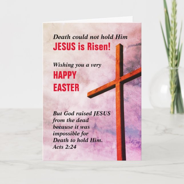 Tarjeta Festiva JESÚS ES AYUDA Cristiana RISEN (Anverso)