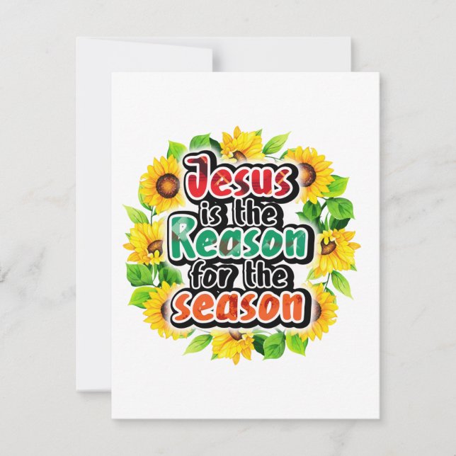 Tarjeta Festiva Jesús Es La Razón (Anverso)