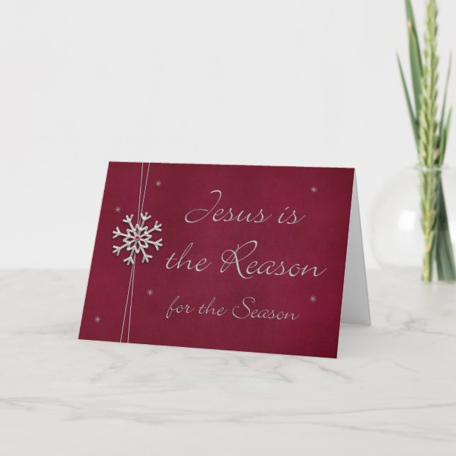 Tarjeta Festiva Jesús es la razón de la temporada (Anverso)