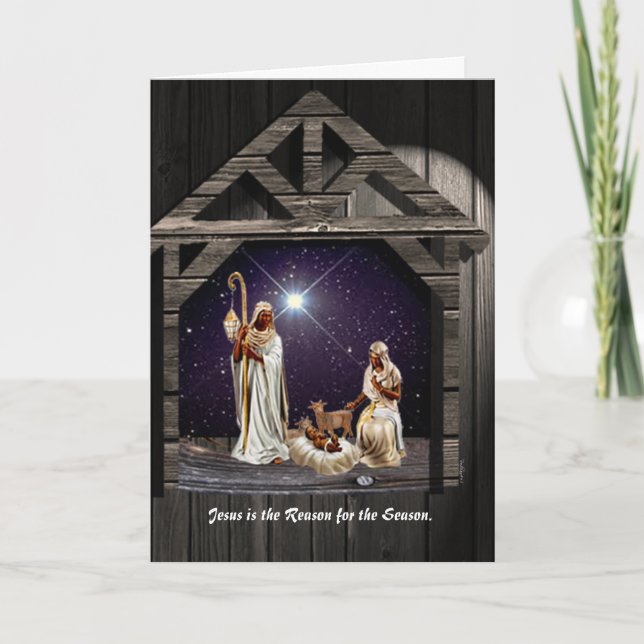 Tarjeta Festiva Jesús es la razón de la temporada. (Anverso)