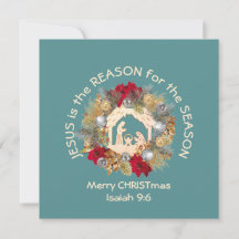 JESÚS ES LA RAZÓN DE LA Verde azulada Feliz Navida