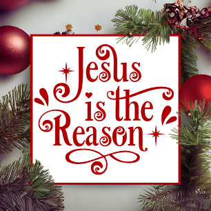 Tarjeta Festiva Jesús Es La Razón Por La Que Los Navidades Persona