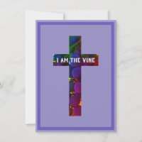 Jesús es la Vid Cruz y Uvas Versículo Bíblico