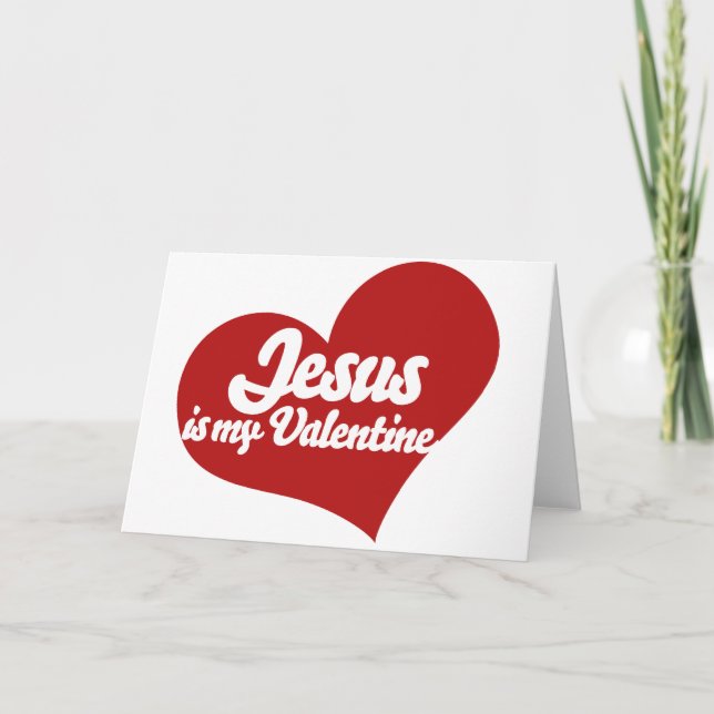 Tarjeta Festiva Jesús es mi San Valentín (Anverso)