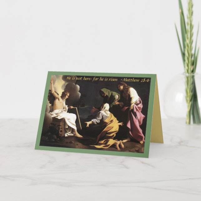 Tarjeta Festiva Jesús es pintura de pie, Pascua cristiana religios (Anverso)