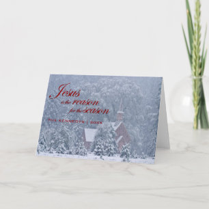 Tarjeta Festiva Jesús esta estación - capilla de Yosemite en