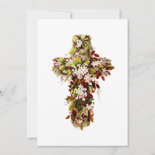 Tarjeta Festiva Jesus Flor de la cruz del Domingo de Pascua