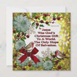Tarjeta Festiva Jesús fue el regalo de los Navidades de Dios