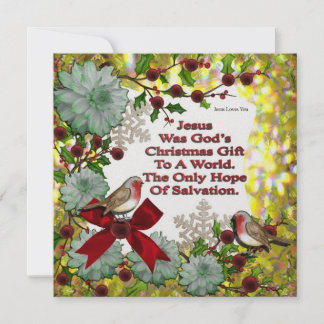 Tarjeta Festiva Jesús fue el regalo de los Navidades de Dios
