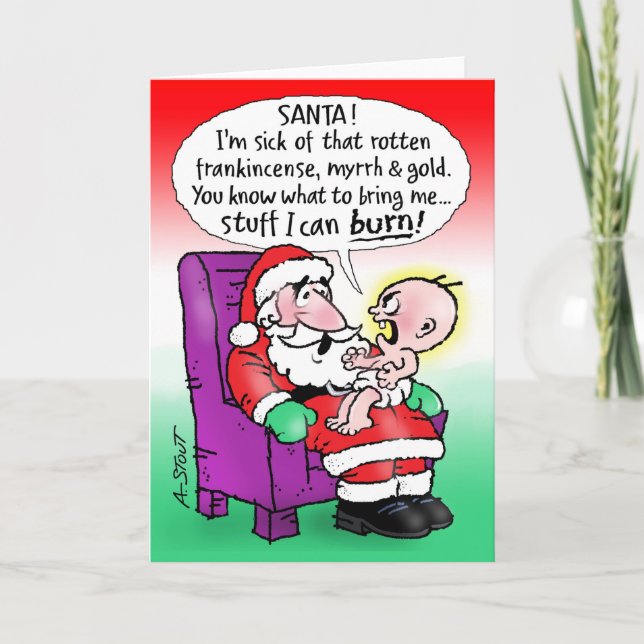 TARJETA FESTIVA JESÚS INCENDIADO 2 - (Anverso)