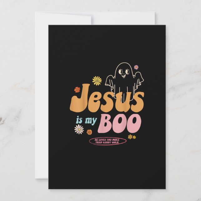 Tarjeta Festiva Jesus Is My Boo He Loves You More Playful Faith St (Anverso)
