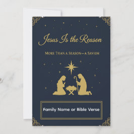 Tarjeta Festiva “Jesus Is the Reason” Elegant Christian Card