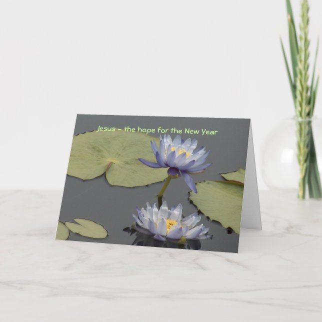 Tarjeta Festiva Jesús - la esperanza por el Año Nuevo (Anverso)