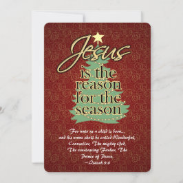 Tarjeta Festiva Jesús la razón por la que los Navidades cristianos