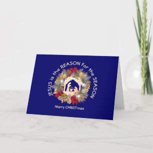 Tarjeta Festiva JESÚS RAZÓN PARA LOS Navidades DE TEMPORADA