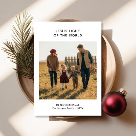 Tarjeta Festiva Jesús Religioso Luz de la Familia Mundial Foto