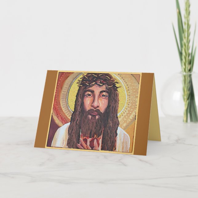 Tarjeta Festiva Jesús Rey de Amor (Anverso)
