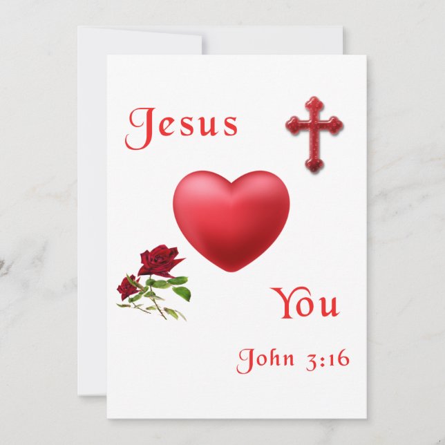 Tarjeta Festiva jesus te ama (Anverso)