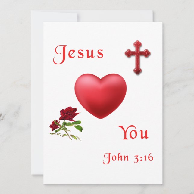 Tarjeta Festiva jesus te ama (Anverso)