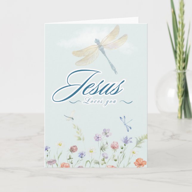 Tarjeta Festiva Jesús te ama la carta (Anverso)